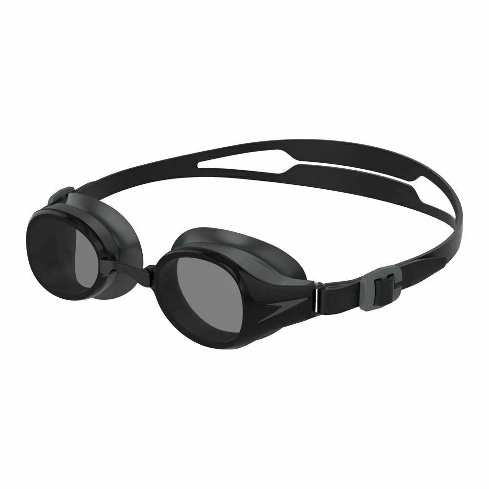 SPEEDO HYDROPURE SWIMMING GOGGLES BLACK ANTIFOG SWIM FITNESS