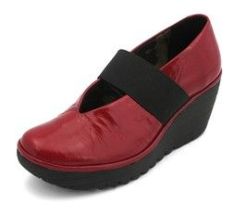 FLY LONDON YALE RED PATENT LEATHER SLIP ON MARY JANE SHOES UK EU