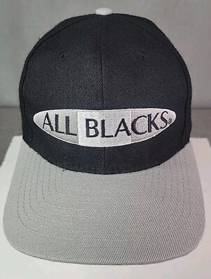 #ad #ad All Blacks Hat Rare Vintage snapback New Zealand Rugby Union Power Play cap $31.98