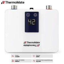 ThermoMate Mini Durchlauferhitzer mit Stecker 230V für Handwaschbecken 3,5 kW