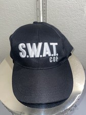 SWAT Halloween Cop SWAT Snapback Adult Cap Hat BLACK