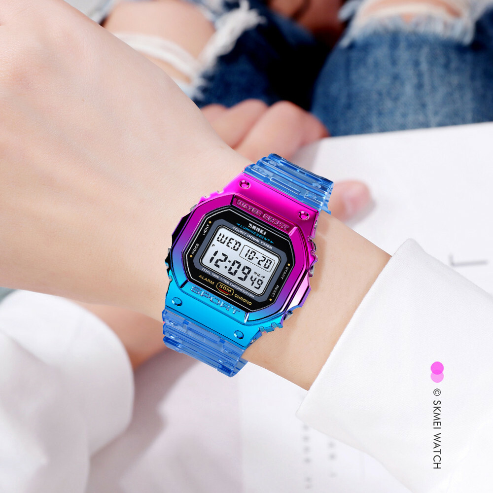 SKMEI Women Student Boy Girl Sport Watch -LED Digital Alarm