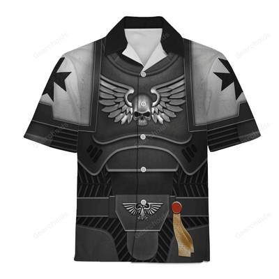 Warhammer Space Marines Black Templars   Costume Cosplay Hawaiian Shirt WHHS02