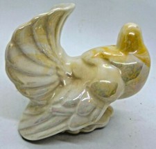 Turkey 4" Tall Figurine Marbleized Yellow and White Vintage Taiwan