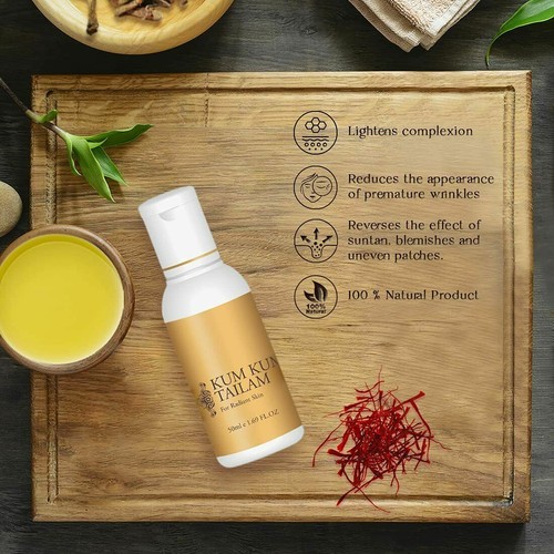 Vasu Kum Kumadi Tailam Oil Enriched With Pure Saffron Radiant Skin Select Pack - Picture 3 of 11