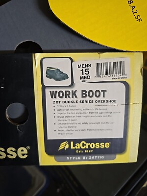 LACROSSE 267110 ZXT 2 BUCKLE Over shoe OVERSHOE  MENS/HOMMES SZ 15 New Size 15 LACROSSE 267110 ZXT 2 BUCKLE Over shoe OVERSHOE MENS  main image 2