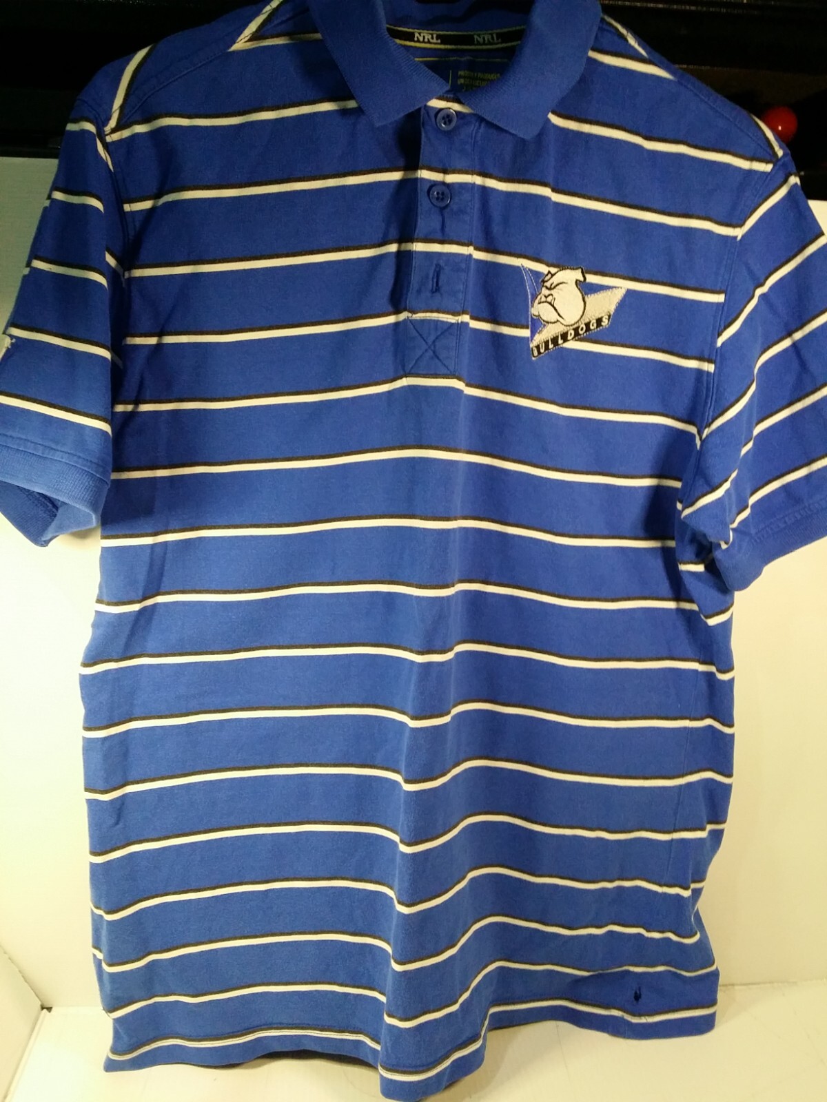 Canterbury Bulldogs Polo Small Team NRL Blue White Bl… Gem