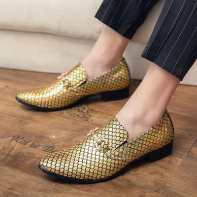 Men's Faux Leather Dress Shoes Oxfords Pointed Toe Slip On Formal Wedding Chic | eBay Men's Faux Leather Dress Shoes Oxfords Pointed Toe Slip On Formal Wedding Chic | eBay