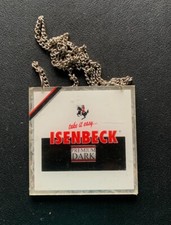 Zapfhahnschild " Isenbeck", mit Kette.