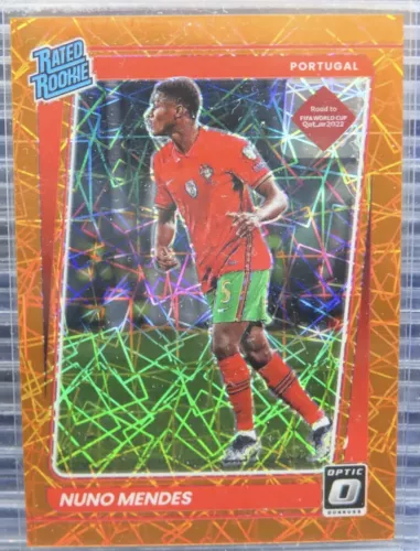 2021-22 Donruss Nuno Mendes Optic Orange Velocity Prizm Rated Rookie #48/49 💎🔥