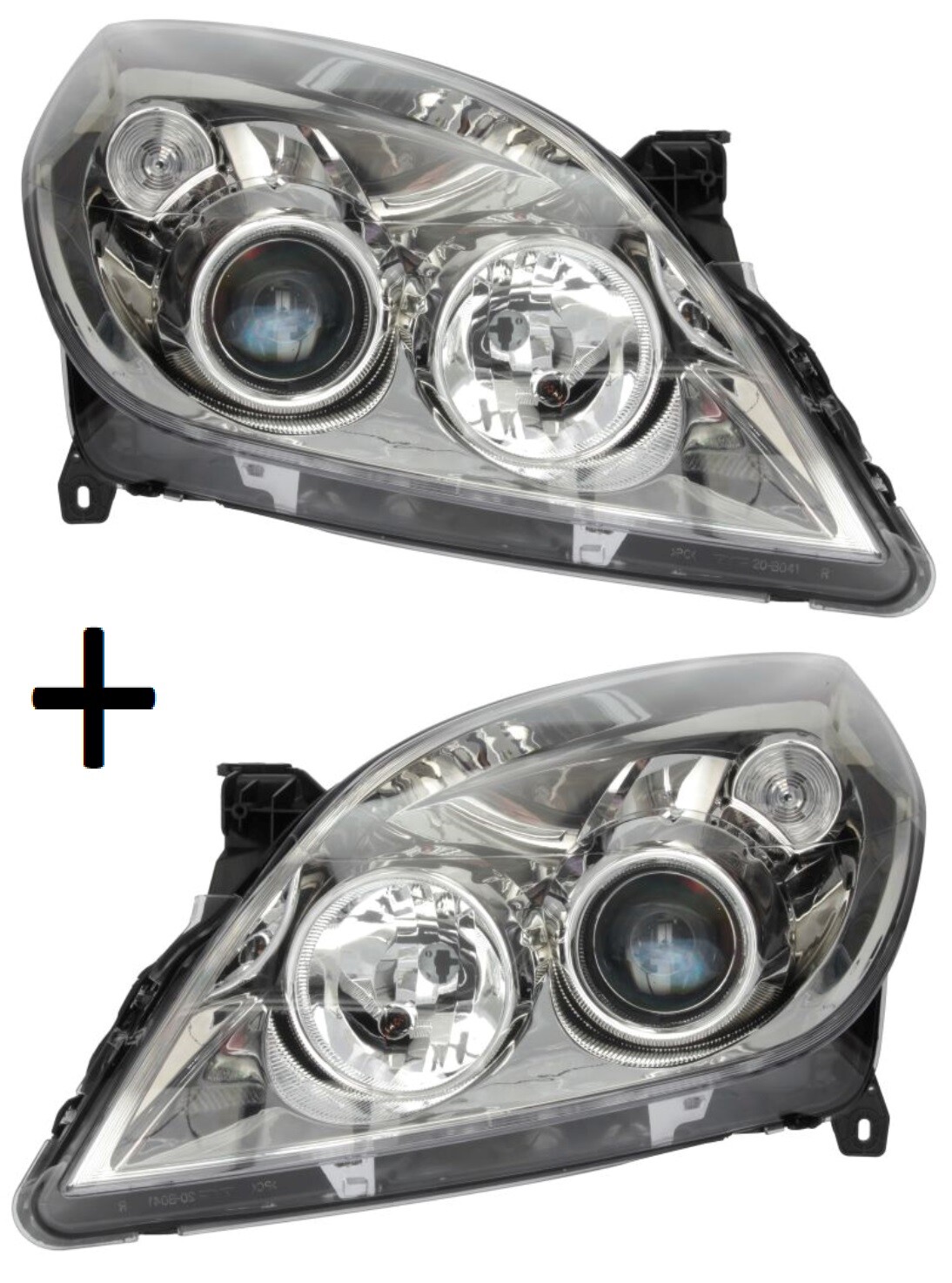 Phare avant gauche et droit pour Opel Vectra C Signum de 2005 à 2008 avec réglage électrique H1 H7