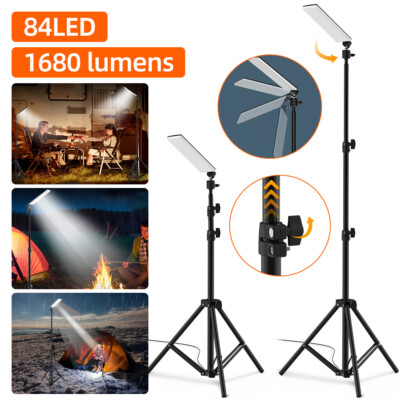 Portable Ourdoor Camping Lantern Lamp USB Telescopic Rod LED Fishing Work Light
