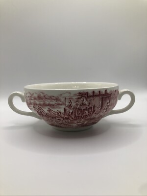 Suppentasse Enoch Wedgwood, Porzellan British Anchor (Dickens Coaching Days)