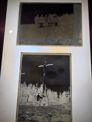 18 alte Negative auf Glas
