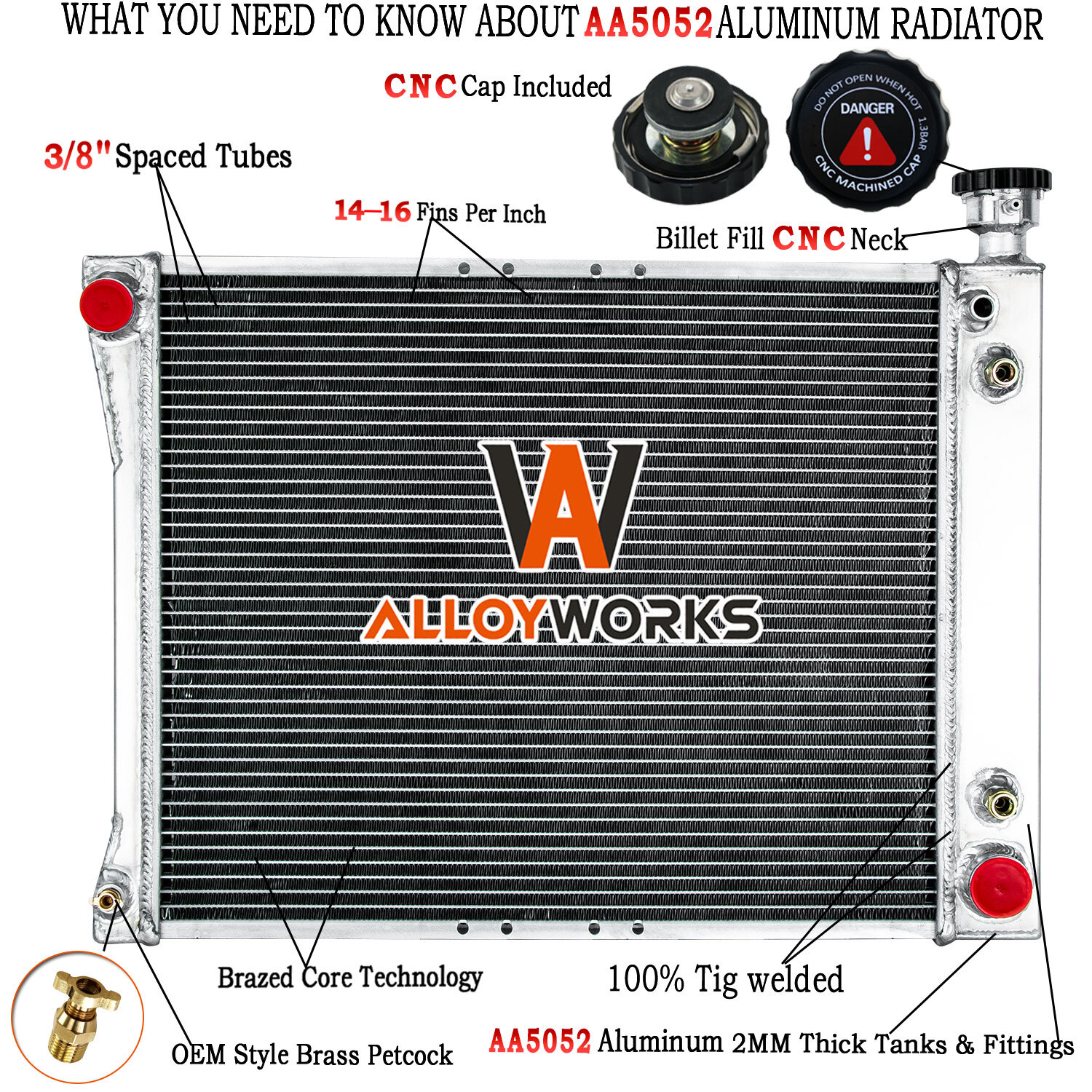 3 Row Radiator For 1988-93 Chevy GMC C/K C1500 2500 C3500/1992-95 K2500 Suburban