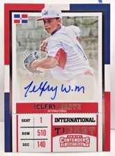 Jelfry Marte 2017 Panini Contenders Draft Picks Ticket Autograph Auto #6 - TWINS