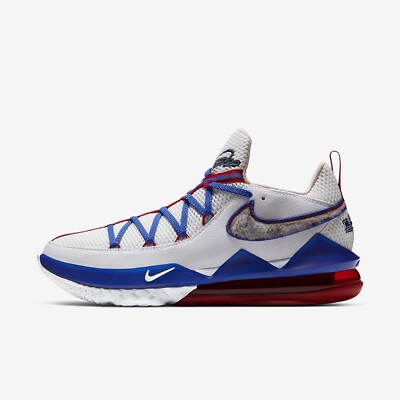 Nike LeBron XVII 17 Low Tune Squad White Sneakers Size 8.5 / 10W BNIB CD5007-100