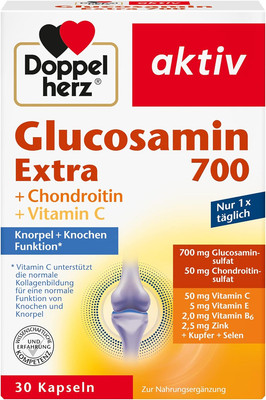 Doppelherz Glucosamin 700 Extra Mit Chondroitin - Mit Vitamin C - 30 Stück