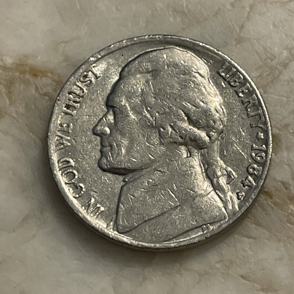 その他 no-1984 1984 P Jefferson Nickel Error Filled “P” / Letters On Edge