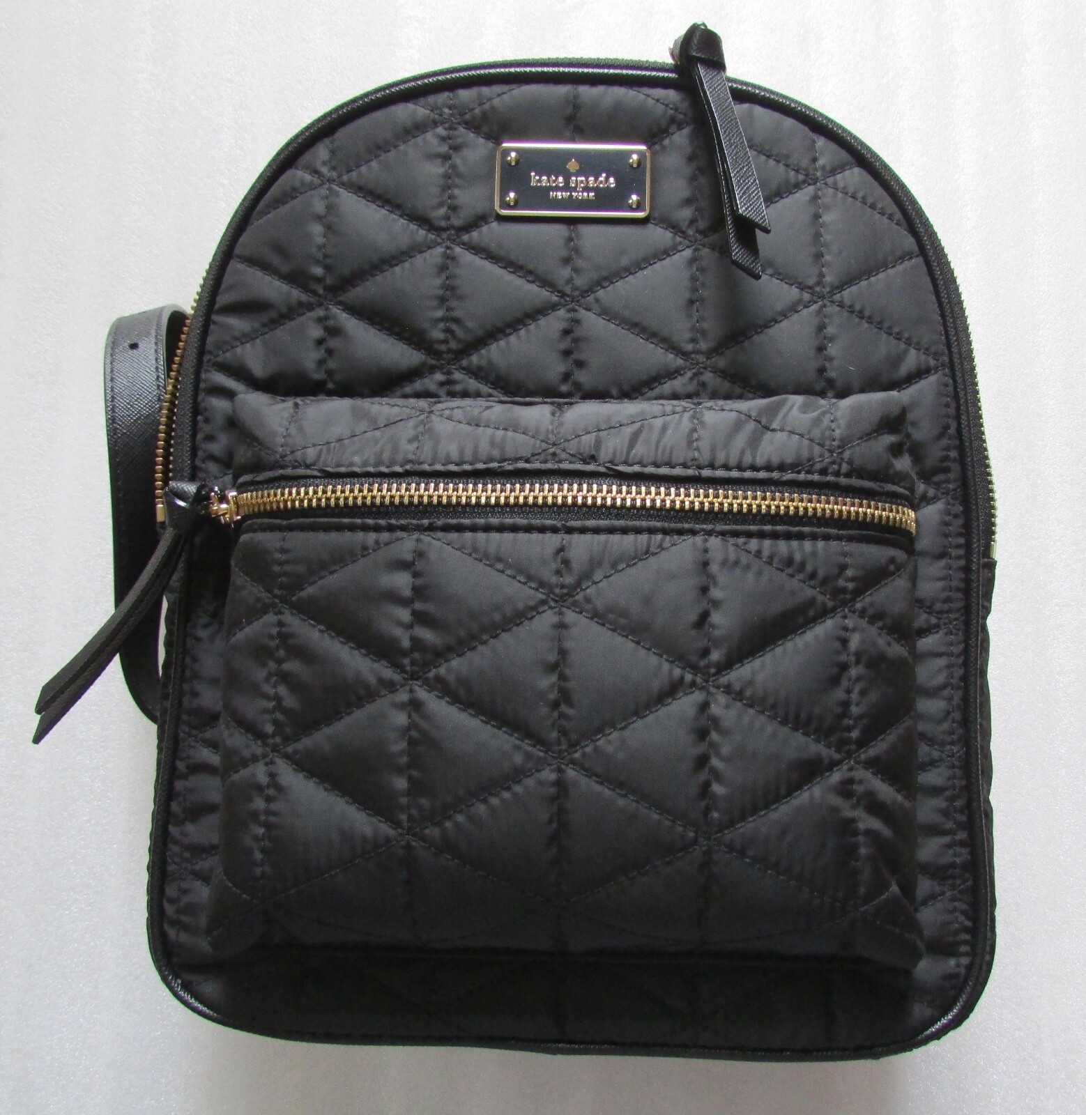 kate spade black small bradley wilson road quilted backpack