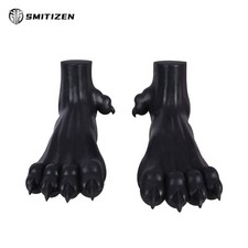 Smitizen Silicone Black Beast Paw Monster Feet Realistic Skin Paw for Cosplay