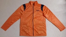 And1 Mens Small Orange & Navy Blue 100% Polyester Zip Up Long Sleeve Jacket 23