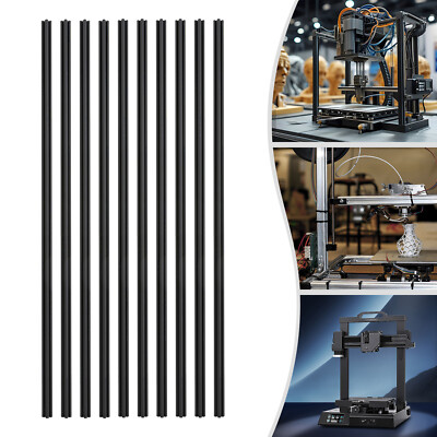 10Pcs T-Slot Aluminum Extrusion Kit Black For CNC 3D Printer 20*20*1000mm