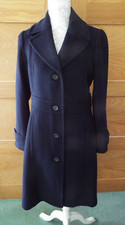 Talbots Navy Blue Wool Mix Coat - Size 6 (us)