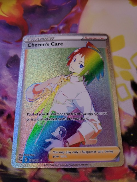 Pokémon TCG Cherens Care Sword & Shield: Brilliant Stars 177/172 Holo ...
