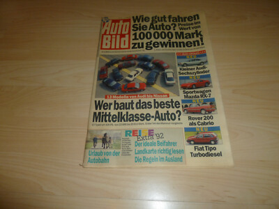 Zeitung Zeitschrift - Auto Bild Heft Nr. 20 / 1992 - Mazda RX-7 - Audo - Rover