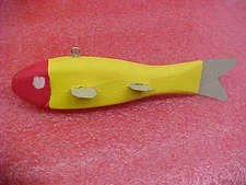 FT1 Red Yellow Ice Fishing spearing spear fish decoy Ervin Meyer MN Minnesota 8"