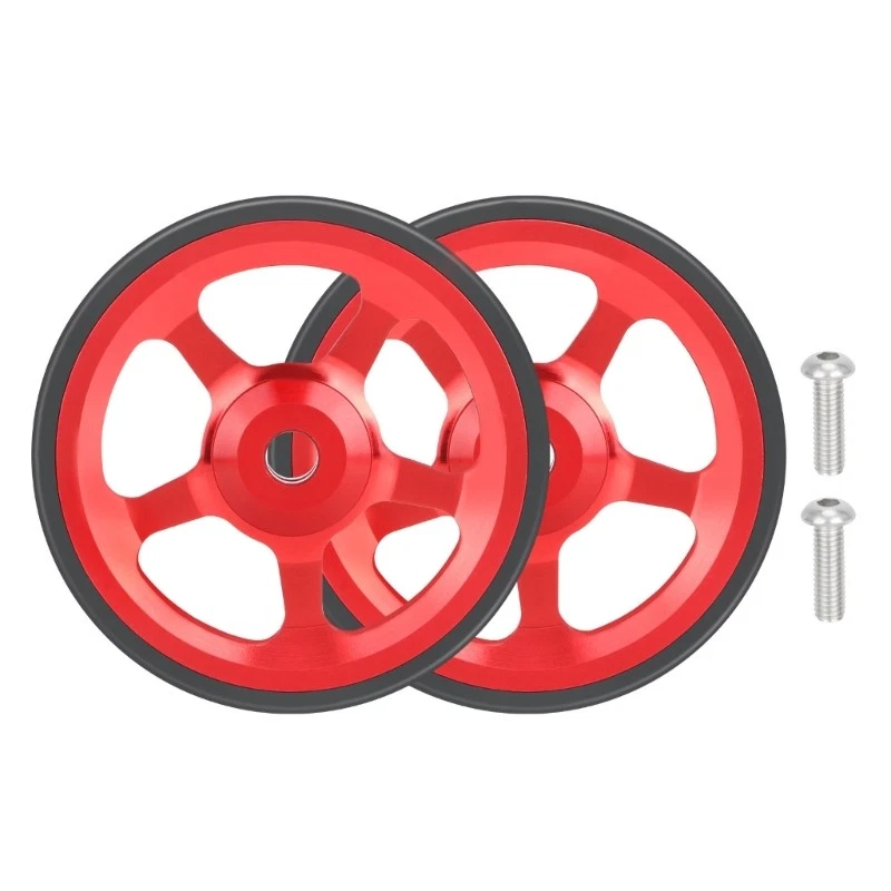 Paquete de 2 guardabarros de bicicleta plegado rueda de aleación de aluminio de alta resistencia rueda fácil Foto 4 de 4