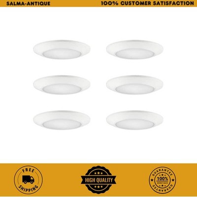 Commercial Electric 6'' LED Disk Flush Mount Light 6-Pack 2700K-5000K 600-1100LM
