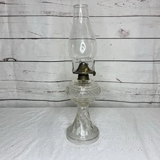 Vintage Dabs Clear Glass Oil Lamp