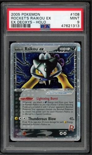 Rocket's Raikou ex graded PSA 9 for sale on eBay