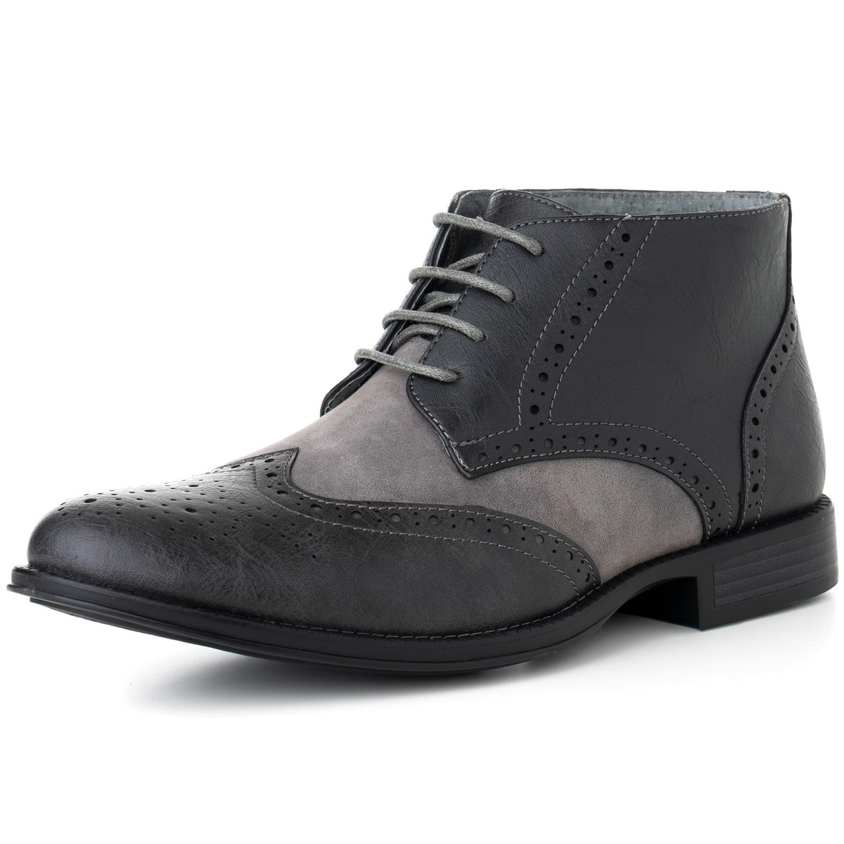 Alpine Swiss Mens Boots Wing Tip Lace Up Dress Shoes Two  display picture 1