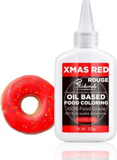 55g Oil Based Food Coloring Liquid - Vibrant Red Velvet, Baking Essential, Fat 