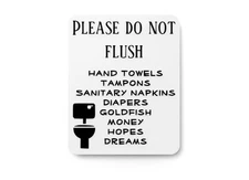 Funny Flush Bathroom Sign – Humor Wall Decor for Home and Office