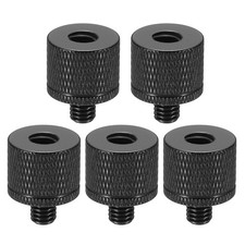 Tripod Screw Adapters Camera Screw Mount 1/4" Female to M6 Male Black 5Pcs