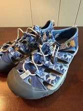 KEEN Newport H2 Hiking Sandal Blue Camo Kids Size 4 Youth Boys Play Outdoor
