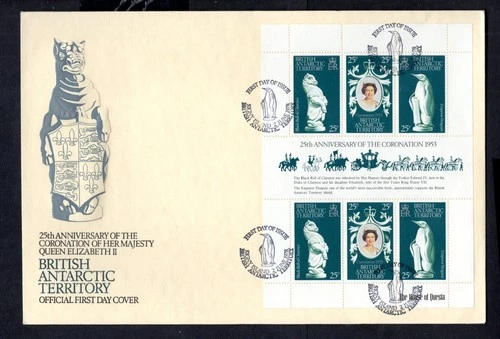 British Antarctic Territory - 1978 25th Anniv of Coronation MS First Day Cover