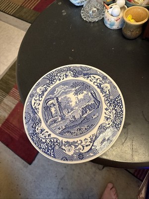 Spode Blue Italian Cake or Cheese Plate Platter 11.5'' Made in England
