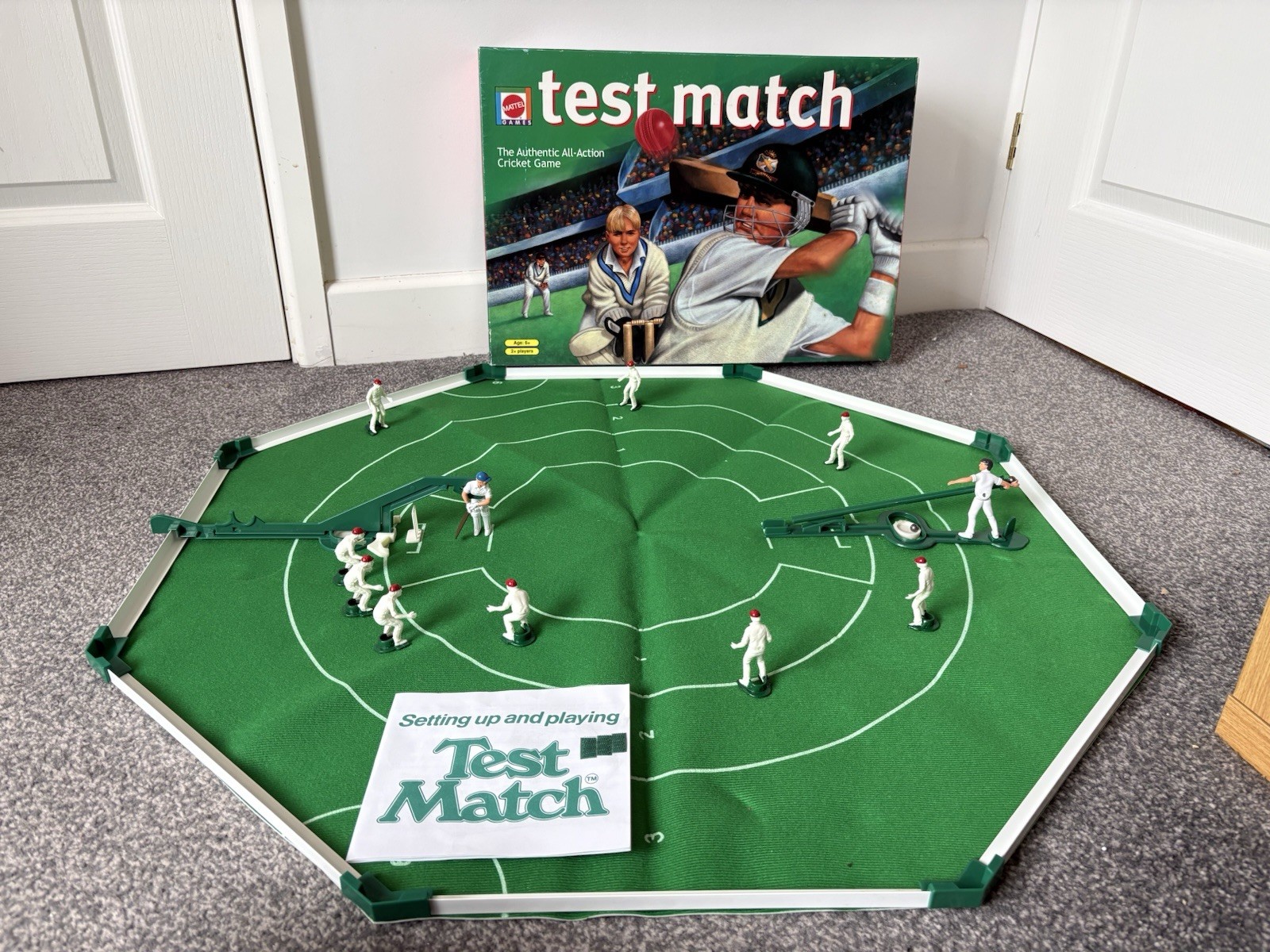 Test Match Cricket Board Game Mattel Complete Authentic All Action Kids Family