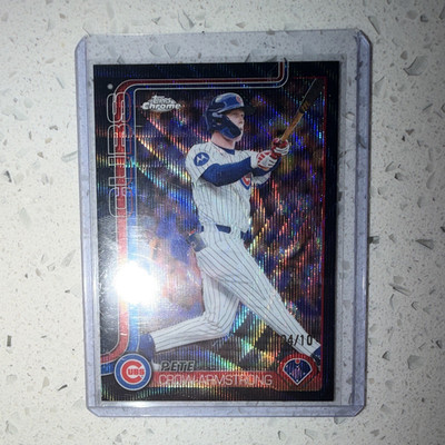 Topps 2025 Chrome Update Pete Crow-Armstrong Cubs #USC76 Black  /10 Jersey Match