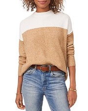Vince Camuto Color Blocked Sweater Antique White XXL NWT