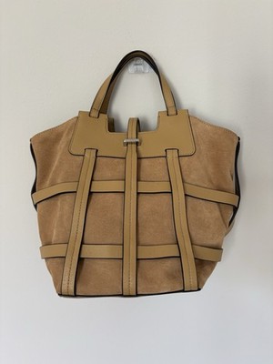 Staud Bucket Bag Suede And Leather Purse Original Sample