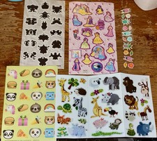 100 Kids Stickers: Animals, Insects Flowers, Disney Princesses, Rorschach Images