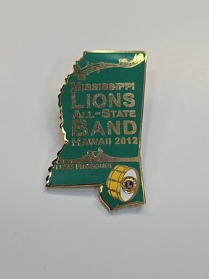 Lions Club Mississippi All-State Band Pin Hawaii 2012 Convention USS Missouri