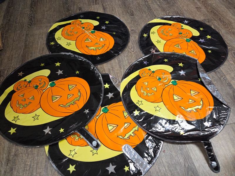 Happy Halloween Spooky Vintage Mylar Balloons From 1980s Lot of 6