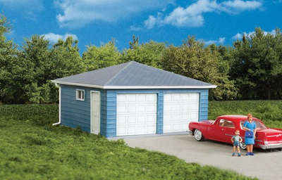 #ad Walthers Cornerstone HO Scale Building Structure Kit Two Car Garage $14.49